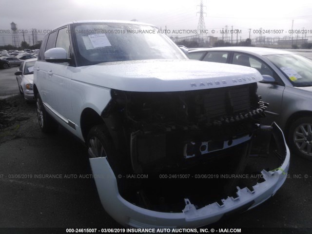 SALGS2FE9HA361457 - 2017 LAND ROVER RANGE ROVER SUPERCHARGED WHITE photo 1