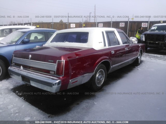 1LNBM82F7KY814479 - 1989 LINCOLN TOWN CAR SIGNATURE RED photo 4