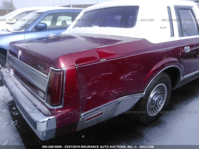 1LNBM82F7KY814479 - 1989 LINCOLN TOWN CAR SIGNATURE RED photo 6