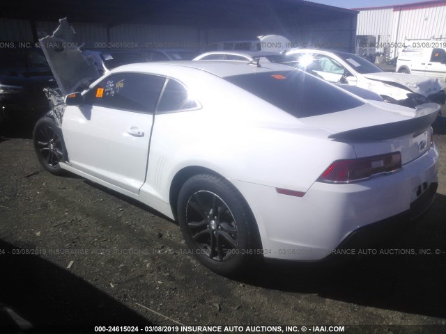 2G1FA1E35E9290922 - 2014 CHEVROLET CAMARO LS WHITE photo 3