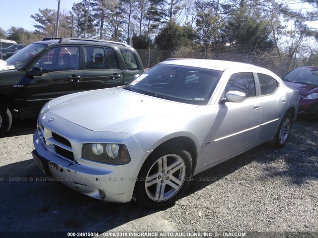 2B3KA53H36H494638 - 2006 DODGE CHARGER R/T SILVER photo 2