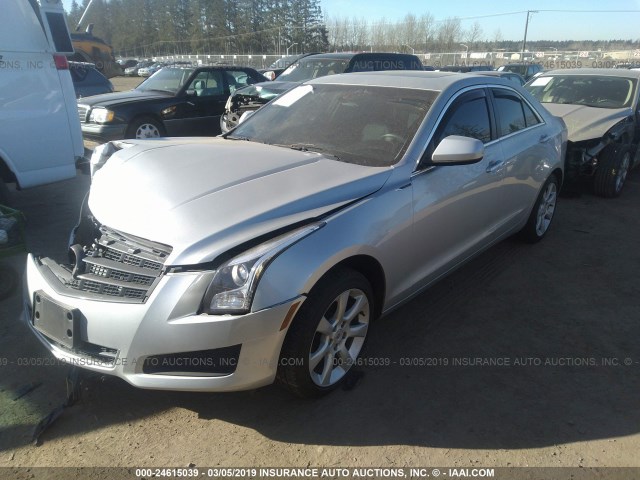 1G6AG5RX6D0137983 - 2013 CADILLAC ATS SILVER photo 2