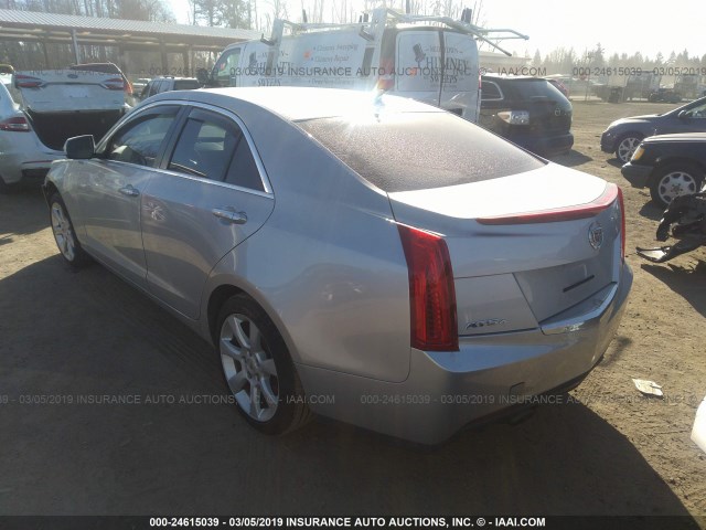 1G6AG5RX6D0137983 - 2013 CADILLAC ATS SILVER photo 3