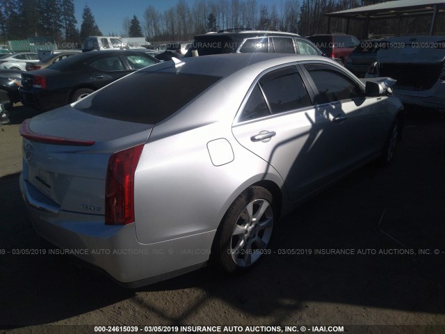 1G6AG5RX6D0137983 - 2013 CADILLAC ATS SILVER photo 4