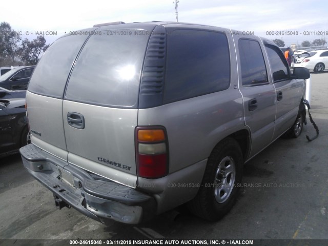 1GNEC13T01J112518 - 2001 CHEVROLET TAHOE C1500 BROWN photo 4