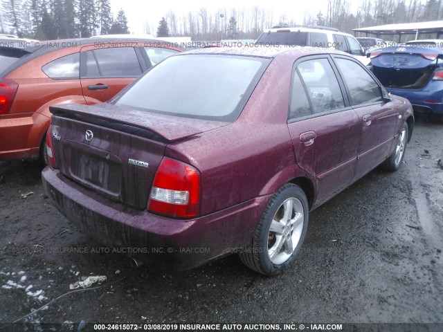 JM1BJ226231163038 - 2003 MAZDA PROTEGE DX/LX/ES MAROON photo 4