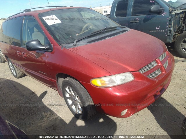 1B4GP44G7YB629972 - 2000 DODGE GRAND CARAVAN SE/SPORT RED photo 1