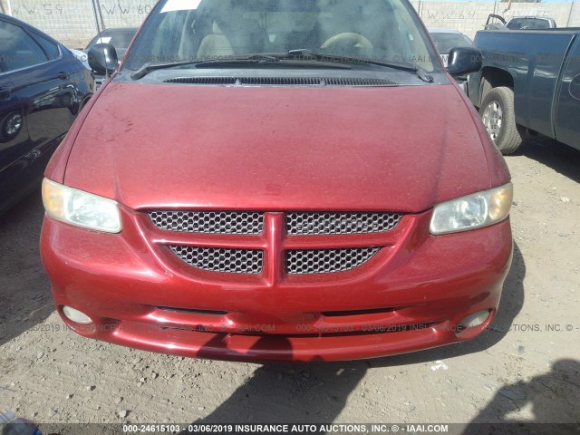 1B4GP44G7YB629972 - 2000 DODGE GRAND CARAVAN SE/SPORT RED photo 6