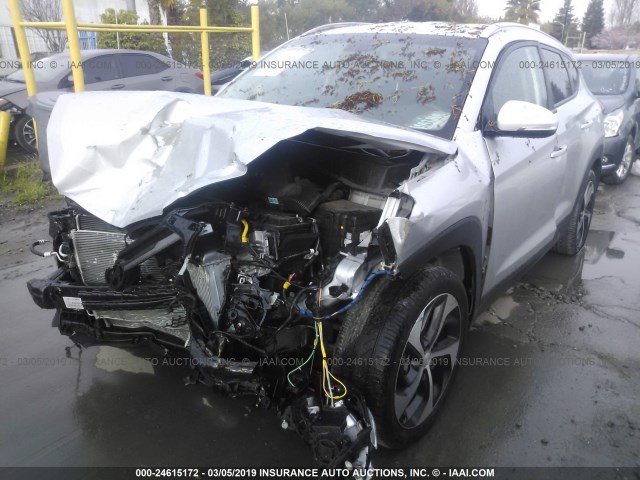 KM8J3CA26GU183979 - 2016 HYUNDAI TUCSON LIMITED/SPORT AND ECO/SE SILVER photo 2