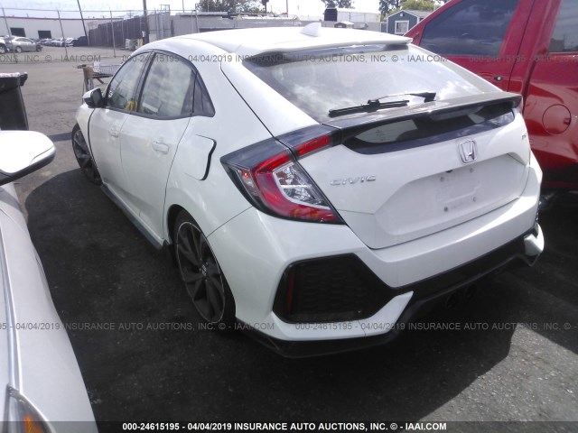 SHHFK7H43HU426538 - 2017 HONDA CIVIC SPORT WHITE photo 3