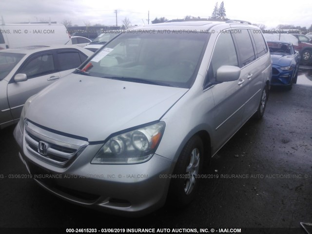 5FNRL38797B427769 - 2007 HONDA ODYSSEY EXL SILVER photo 2