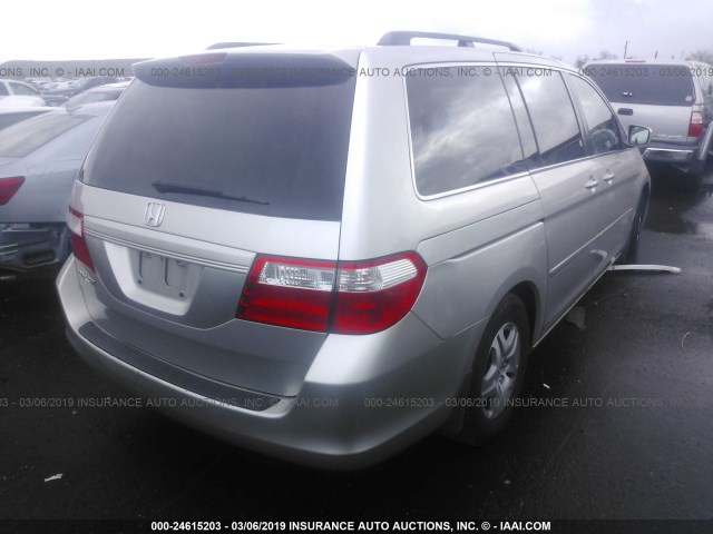 5FNRL38797B427769 - 2007 HONDA ODYSSEY EXL SILVER photo 4