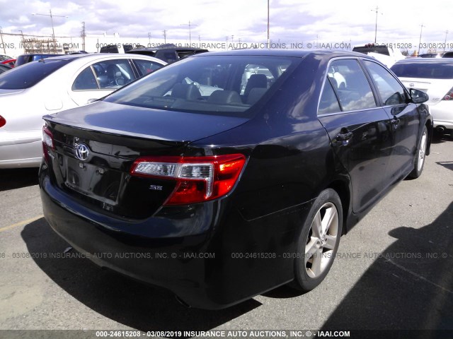 4T1BF1FK8DU284347 - 2013 TOYOTA CAMRY L/SE/LE/XLE BLACK photo 4