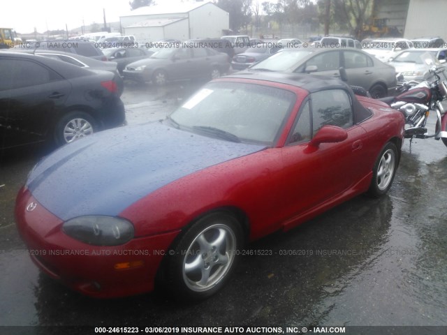 JM1NB353020234095 - 2002 MAZDA MX-5 MIATA LS RED photo 2