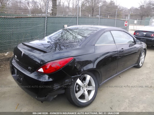 1G2ZH351X74105803 - 2007 PONTIAC G6 GT BLACK photo 4