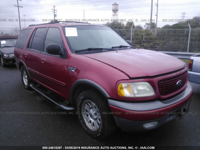 1FMRU15L0YLB95589 - 2000 FORD EXPEDITION XLT RED photo 1