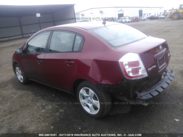 3N1AB61E27L638424 - 2007 NISSAN SENTRA 2.0/2.0S/2.0SL RED photo 3