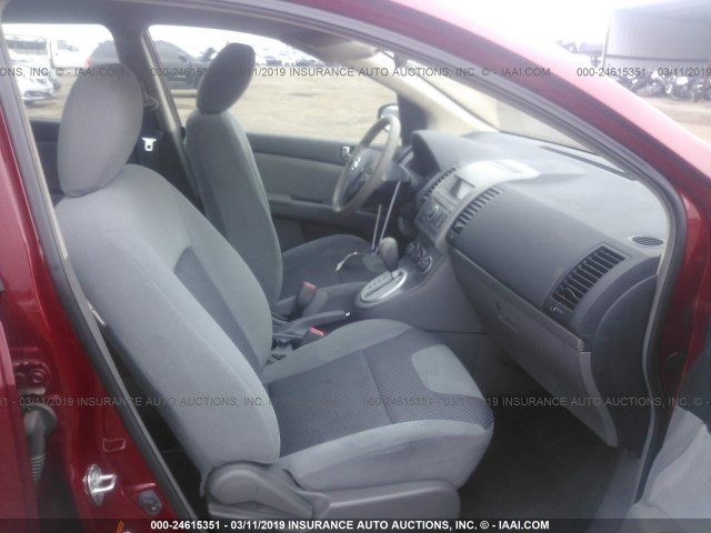 3N1AB61E27L638424 - 2007 NISSAN SENTRA 2.0/2.0S/2.0SL RED photo 5