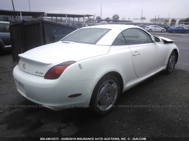 JTHFN48Y530042843 - 2003 LEXUS SC 430 WHITE photo 4