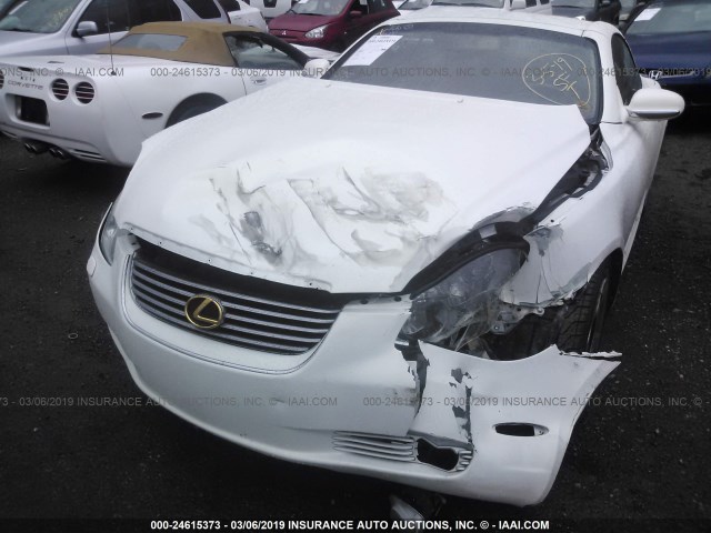 JTHFN48Y530042843 - 2003 LEXUS SC 430 WHITE photo 6