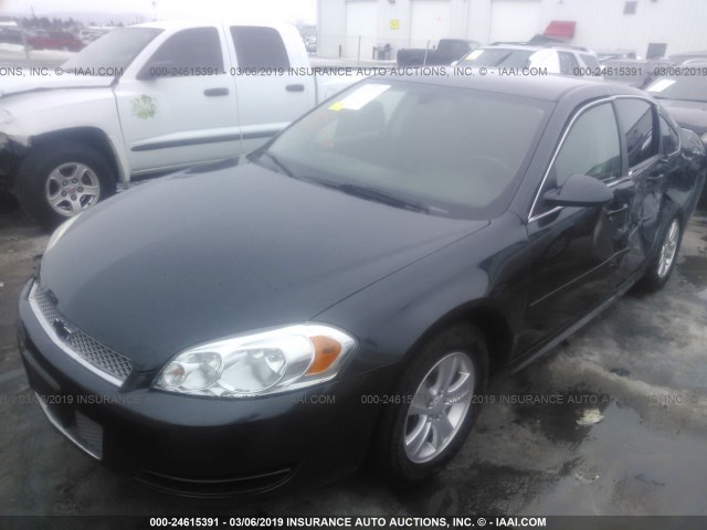 2G1WA5E36E1137682 - 2014 CHEVROLET IMPALA LIMITED LS GRAY photo 2