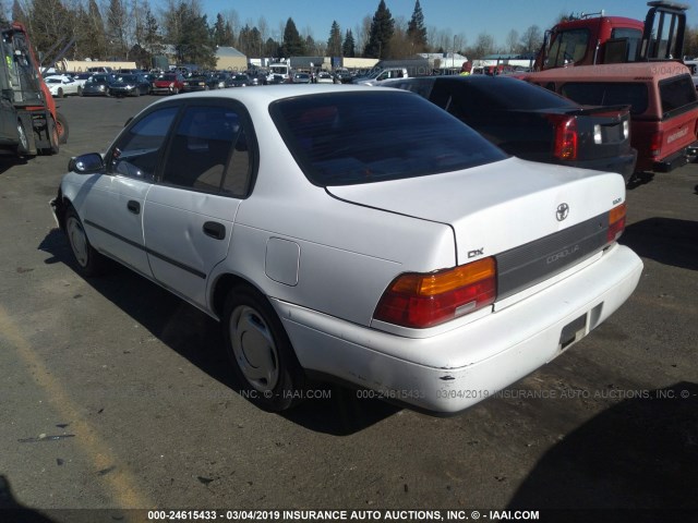 1NXAE09B5RZ187652 - 1994 TOYOTA COROLLA LE/DX WHITE photo 3