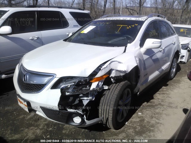 5J8TB4H58DL017536 - 2013 ACURA RDX TECHNOLOGY WHITE photo 2