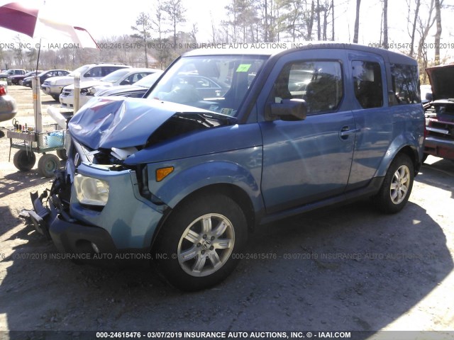 5J6YH28706L000378 - 2006 HONDA ELEMENT EX BLUE photo 2