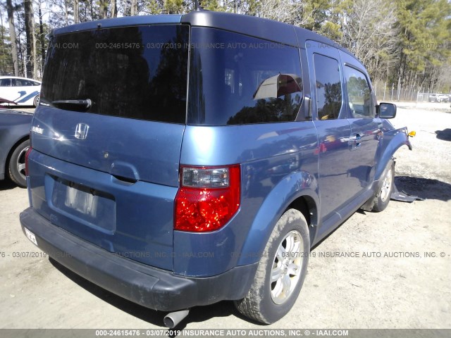 5J6YH28706L000378 - 2006 HONDA ELEMENT EX BLUE photo 4