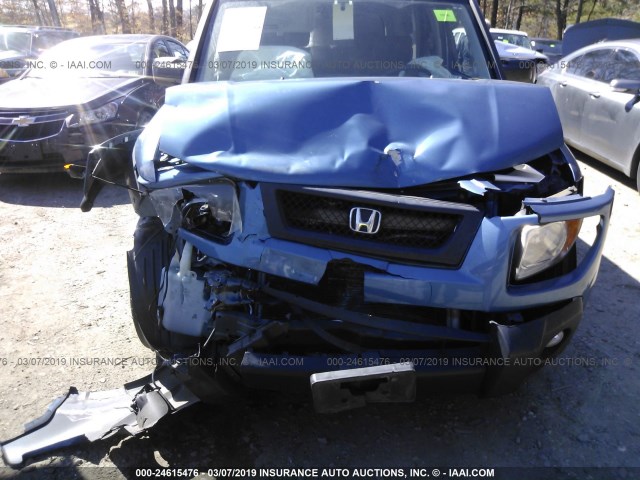 5J6YH28706L000378 - 2006 HONDA ELEMENT EX BLUE photo 6