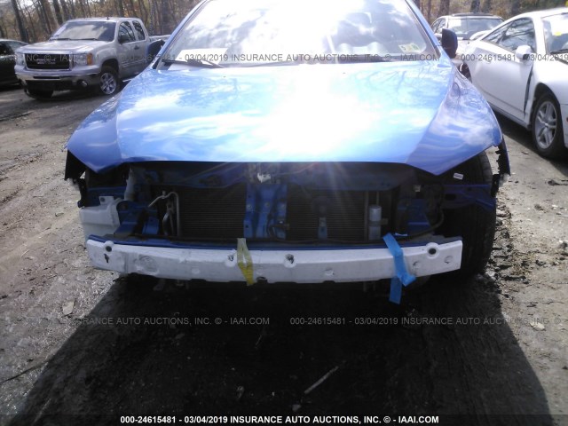 JA32U2FU9AU011655 - 2010 MITSUBISHI LANCER ES/ES SPORT BLUE photo 6