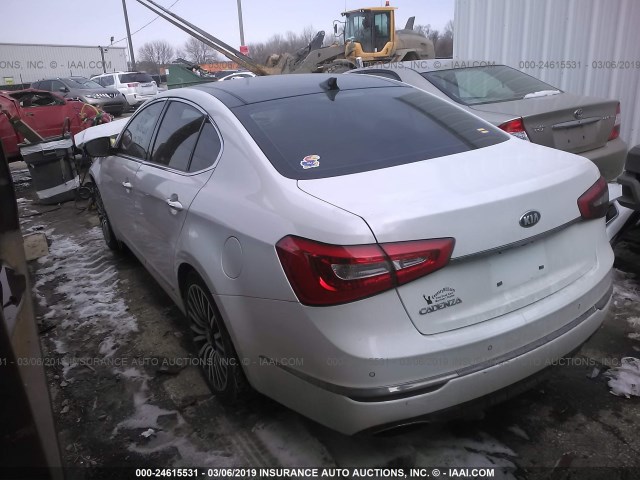 KNALN4D73E5134814 - 2014 KIA CADENZA PREMIUM/LIMITED WHITE photo 3