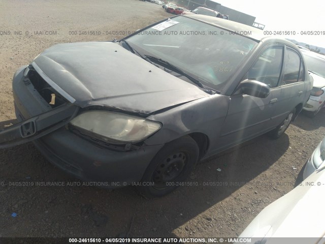 1HGES16325L020068 - 2005 HONDA CIVIC DX VP GRAY photo 2