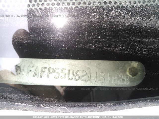 1FAFP55U62A131628 - 2002 FORD TAURUS SES GRAY photo 9