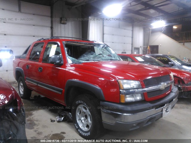 3GNEC12T04G325640 - 2004 CHEVROLET AVALANCHE C1500 RED photo 1