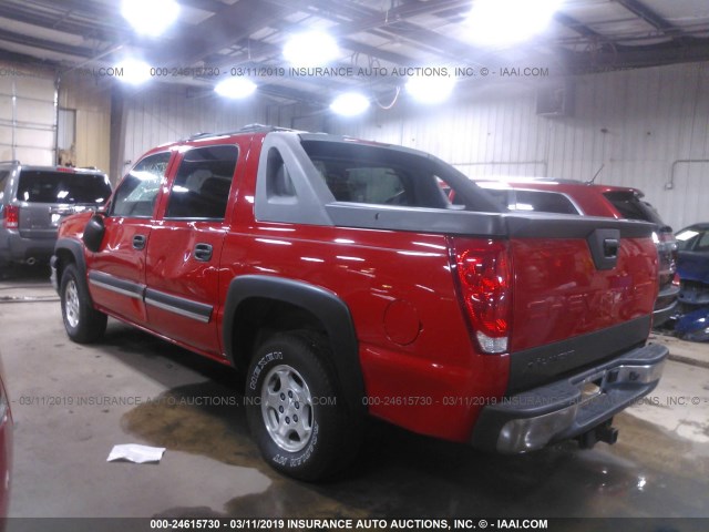 3GNEC12T04G325640 - 2004 CHEVROLET AVALANCHE C1500 RED photo 3