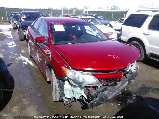 4T1BF1FK2CU625076 - 2012 TOYOTA CAMRY SE/LE/XLE RED photo 1