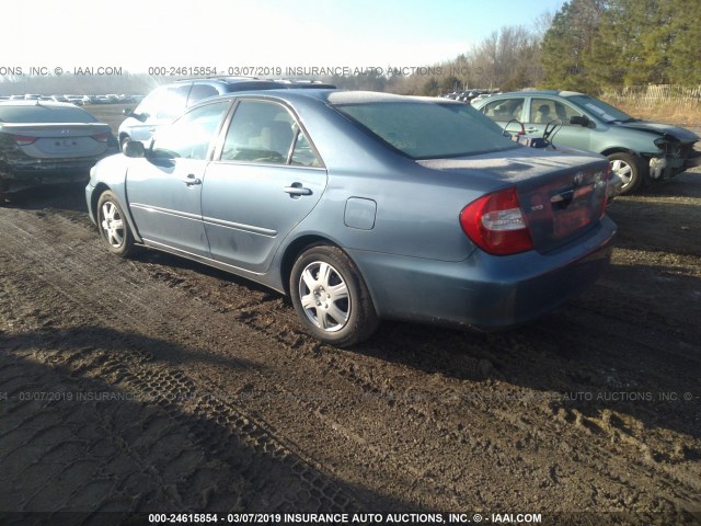 4T1BE30K14U849268 - 2004 TOYOTA CAMRY LE/XLE/SE Light Blue photo 3
