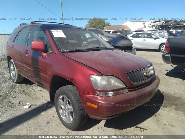 JT6GF10U3Y0054983 - 2000 LEXUS RX 300 RED photo 1