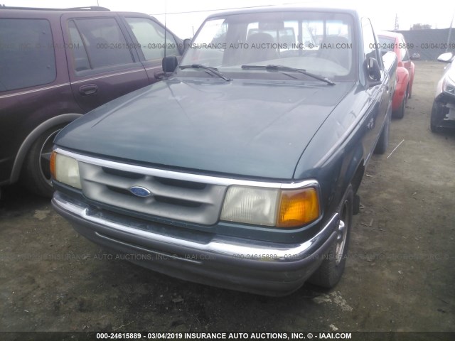 1FTCR10A0TPB42894 - 1996 FORD RANGER GREEN photo 2