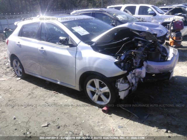 2T1KE4EE4AC040482 - 2010 TOYOTA COROLLA MATRIX S SILVER photo 1