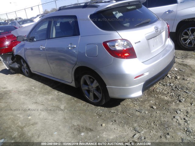 2T1KE4EE4AC040482 - 2010 TOYOTA COROLLA MATRIX S SILVER photo 3