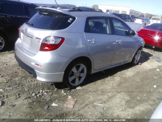 2T1KE4EE4AC040482 - 2010 TOYOTA COROLLA MATRIX S SILVER photo 4