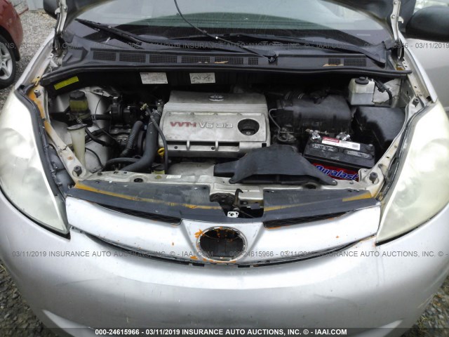 5TDZA23C66S447783 - 2006 TOYOTA SIENNA CE/LE GRAY photo 10