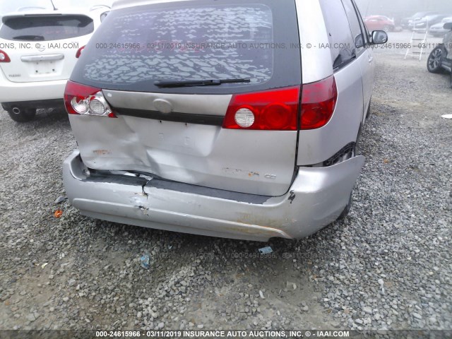 5TDZA23C66S447783 - 2006 TOYOTA SIENNA CE/LE GRAY photo 6