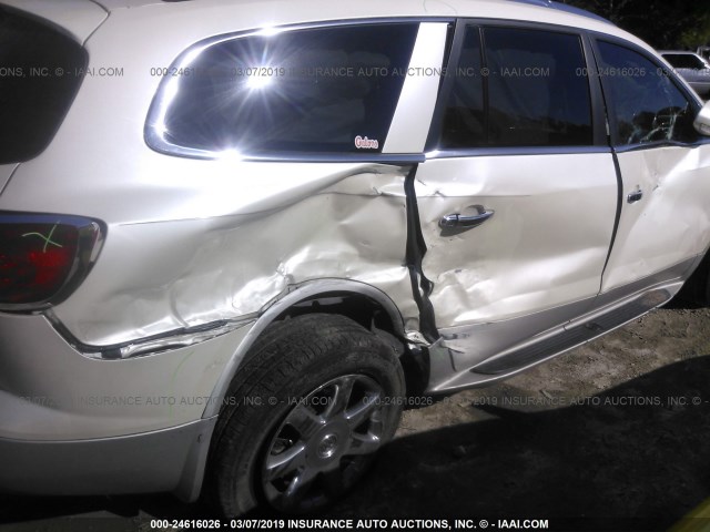 5GAER23D79J116889 - 2009 BUICK ENCLAVE CXL WHITE photo 6