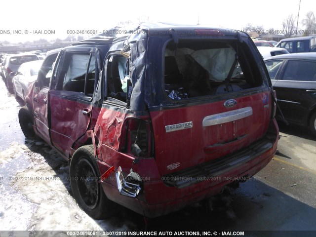 1FMFU20598LA29556 - 2008 FORD EXPEDITION LIMITED RED photo 3