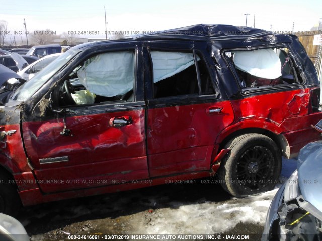 1FMFU20598LA29556 - 2008 FORD EXPEDITION LIMITED RED photo 6