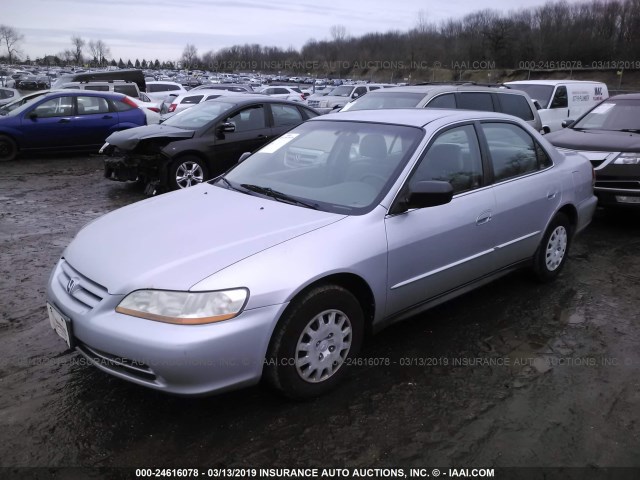 1HGCF86631A029558 - 2001 HONDA ACCORD VALUE SILVER photo 2