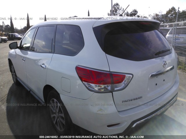 5N1AR2MNXFC642739 - 2015 NISSAN PATHFINDER S/SV/SL/PLATINUM WHITE photo 3
